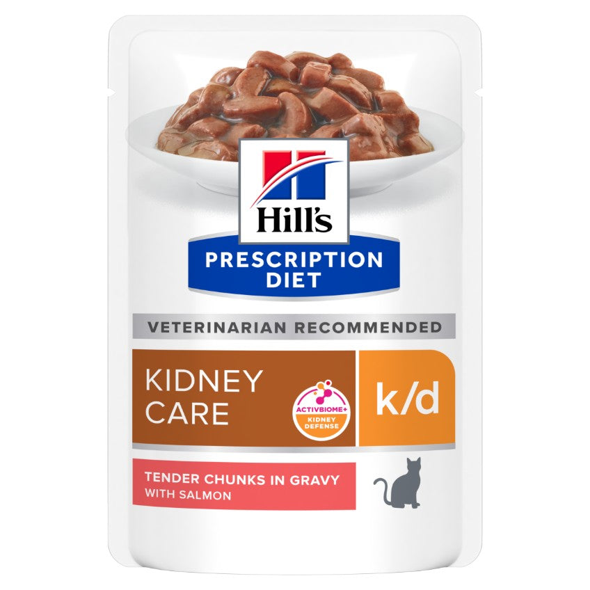 Hill's Prescription Diet K/D Kidney Care Salmon Pouches Wet Cat Food 85G