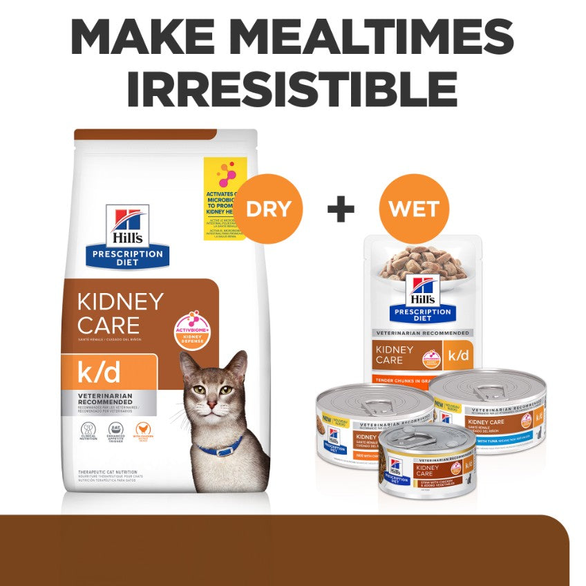 Hill's Prescription Diet K/D Kidney Care Salmon Pouches Wet Cat Food 85G