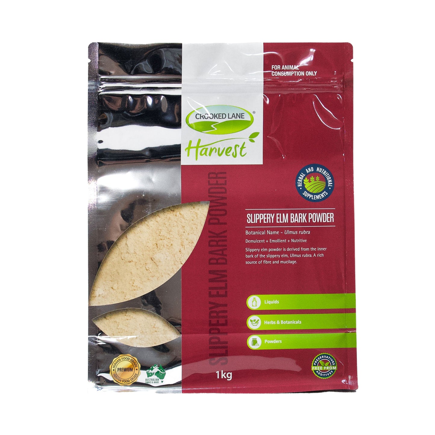 Crooked Lane Slippery Elm Bark Horse, Dog & Cat Supplement Powder