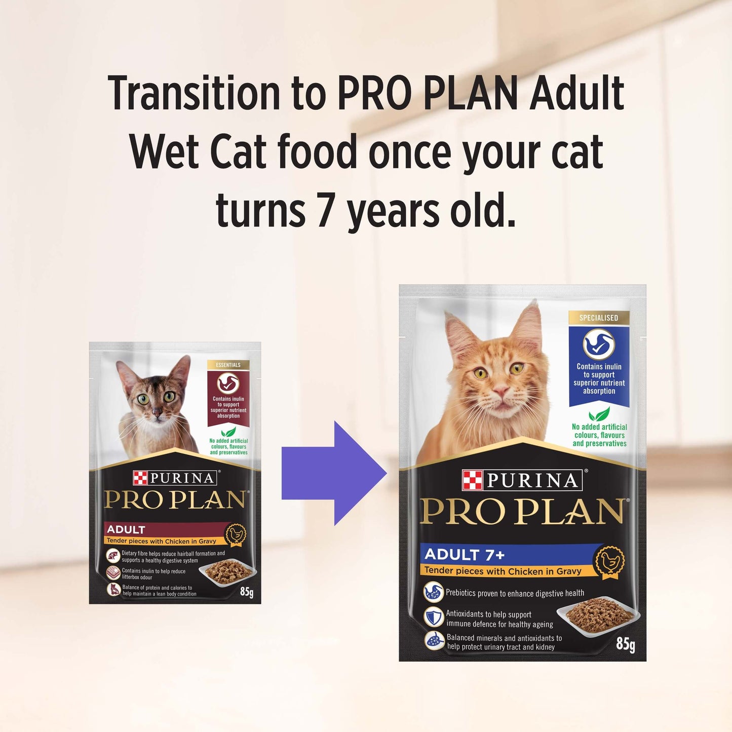 Pro Plan Adult Chicken Gravy Pouch Wet Cat Food 85G