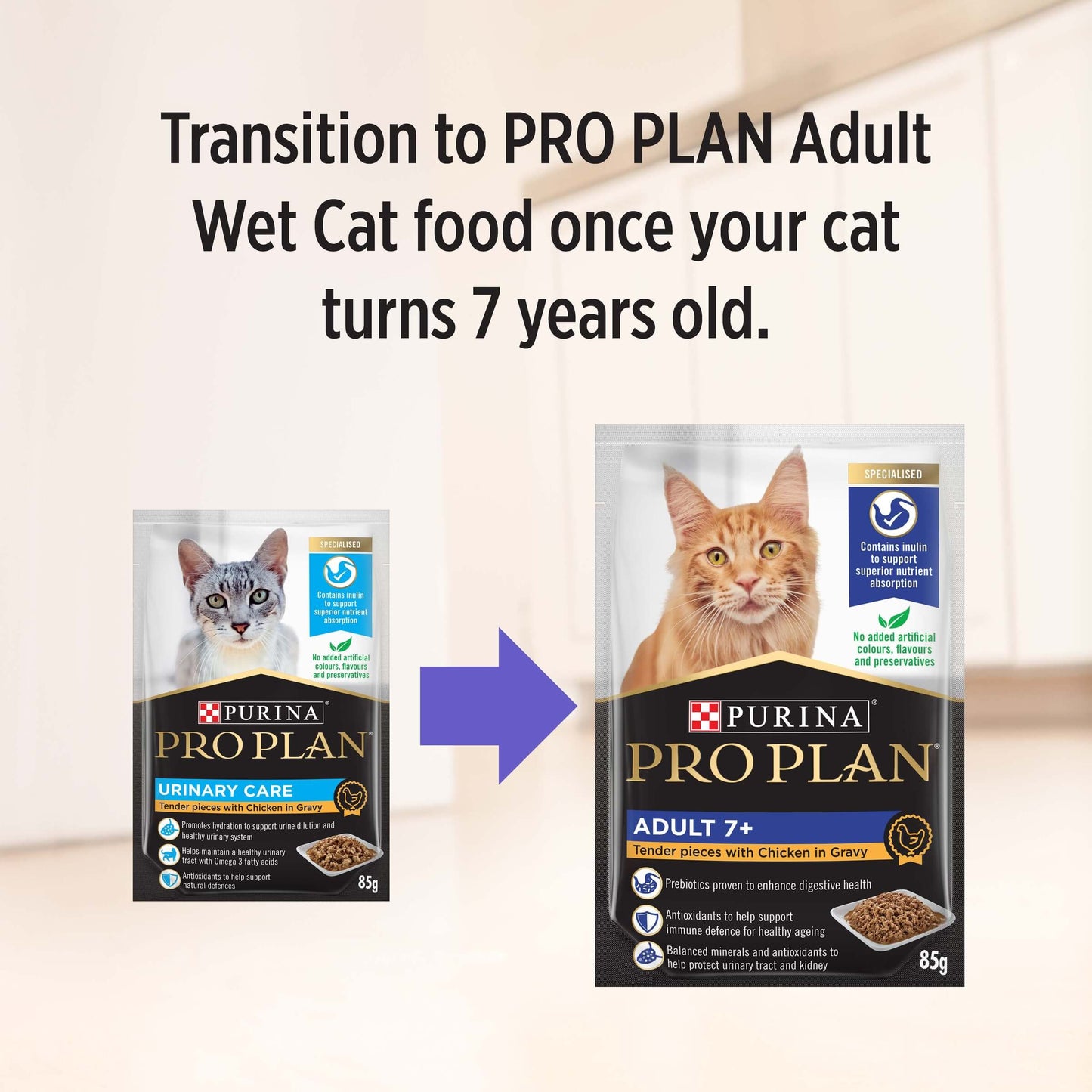 Pro Plan Urinary Tract Health Adult Chicken Gravy Pouch Wet Cat Food 85G