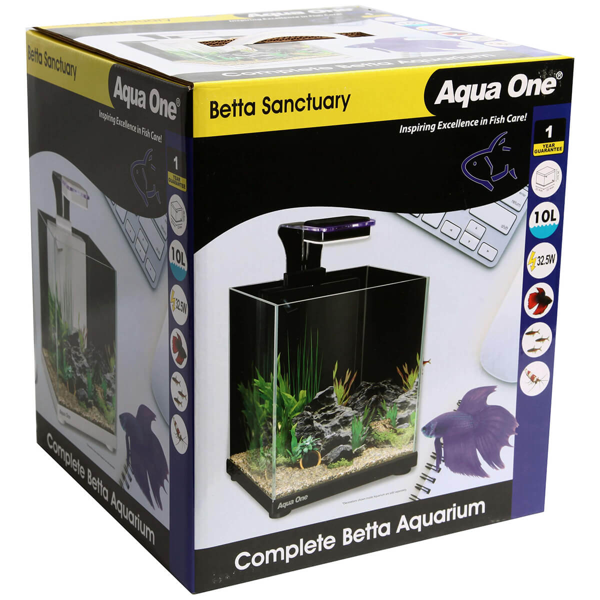 Aqua One Betta Sanctuary Glass Aquarium 10L