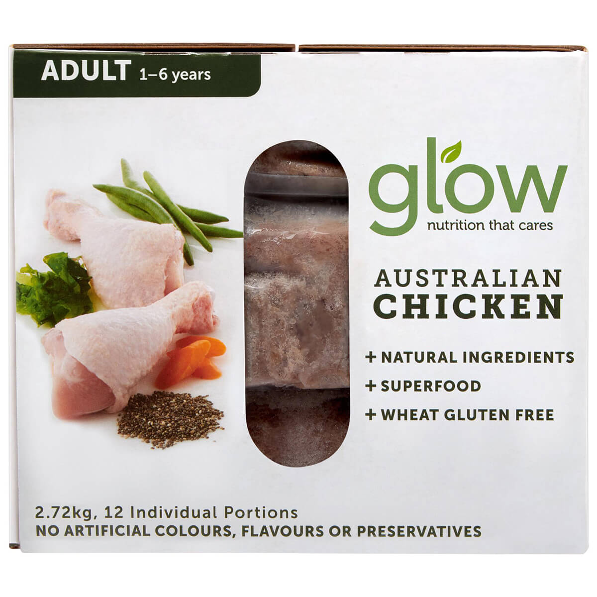Glow Adult Australian Chicken Raw Dog Food 2.72kg