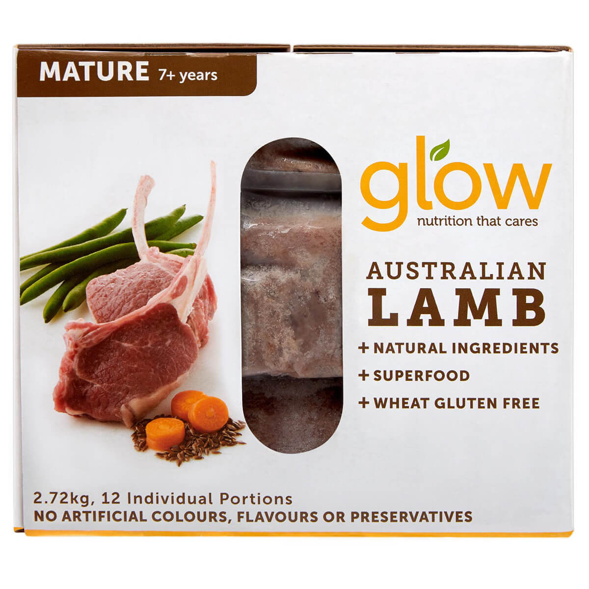 Glow Mature 7+ Australian Lamb Raw Dog Food 2.72kg