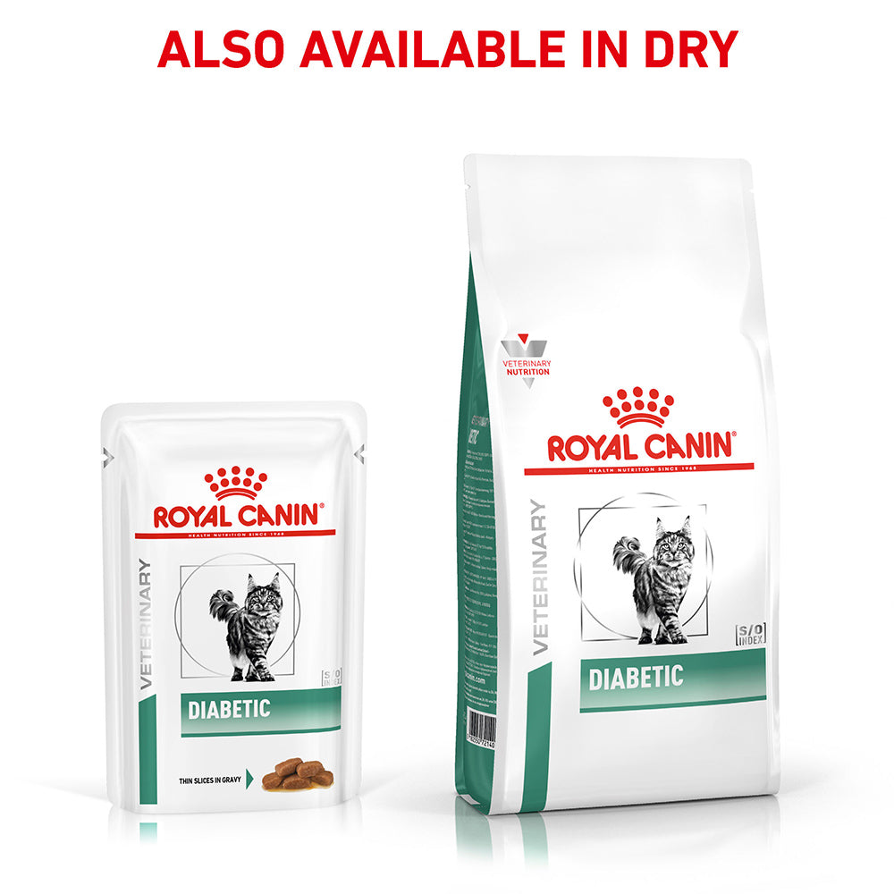 ROYAL CANIN VETERINARY DIET Diabetic Adult Wet Cat Food Pouches 85G