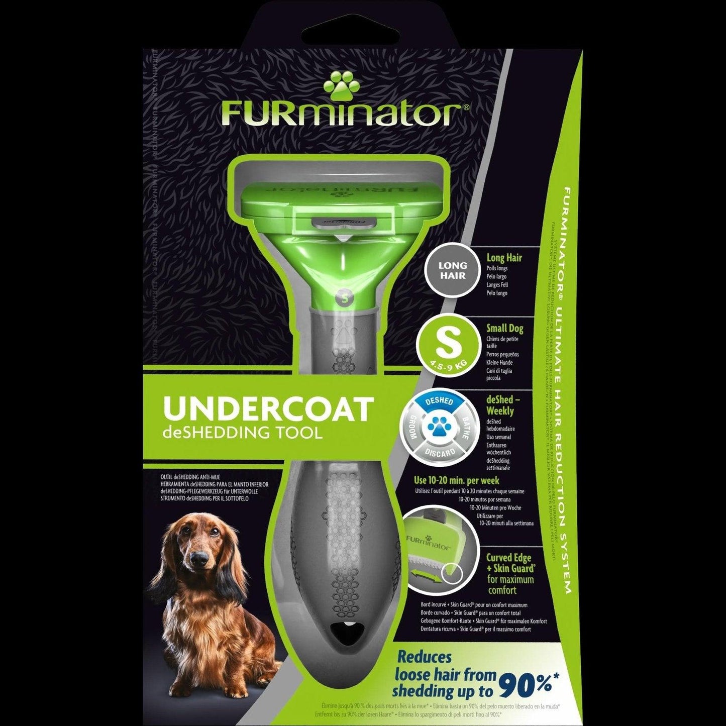 FURminator Long Hair deShedding Tool for Dogs