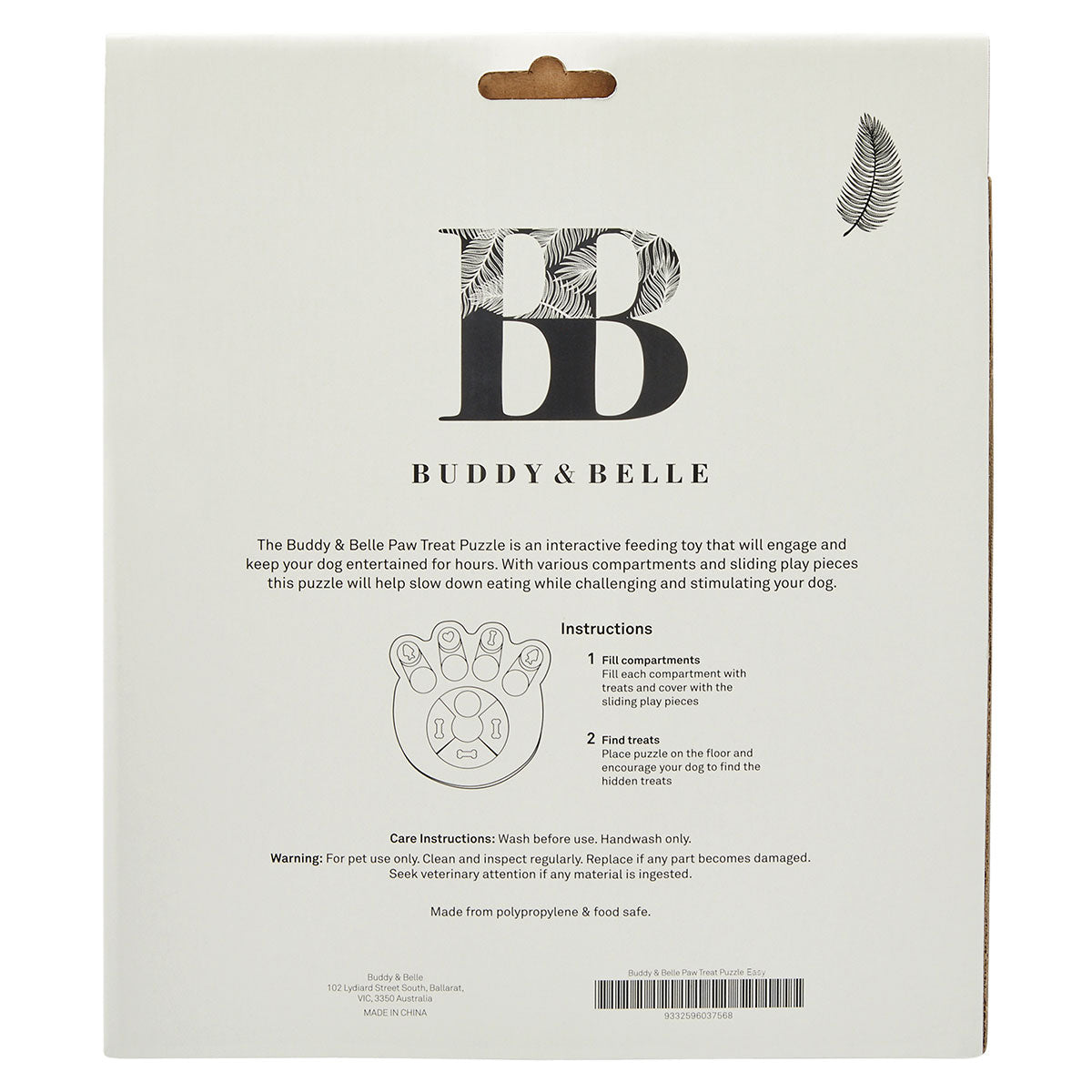 Buddy & Belle Dog Treat Puzzle