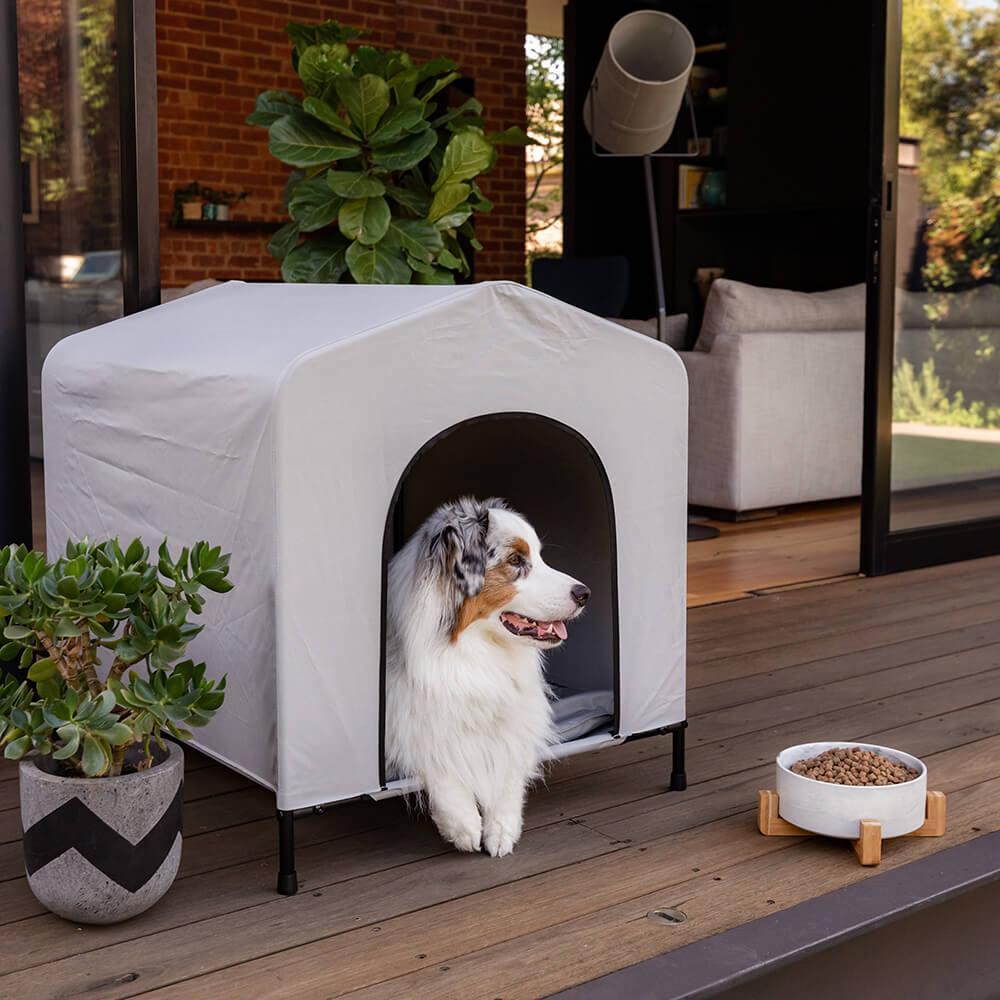 Lexi & Me Grey Canvas Kennel Large