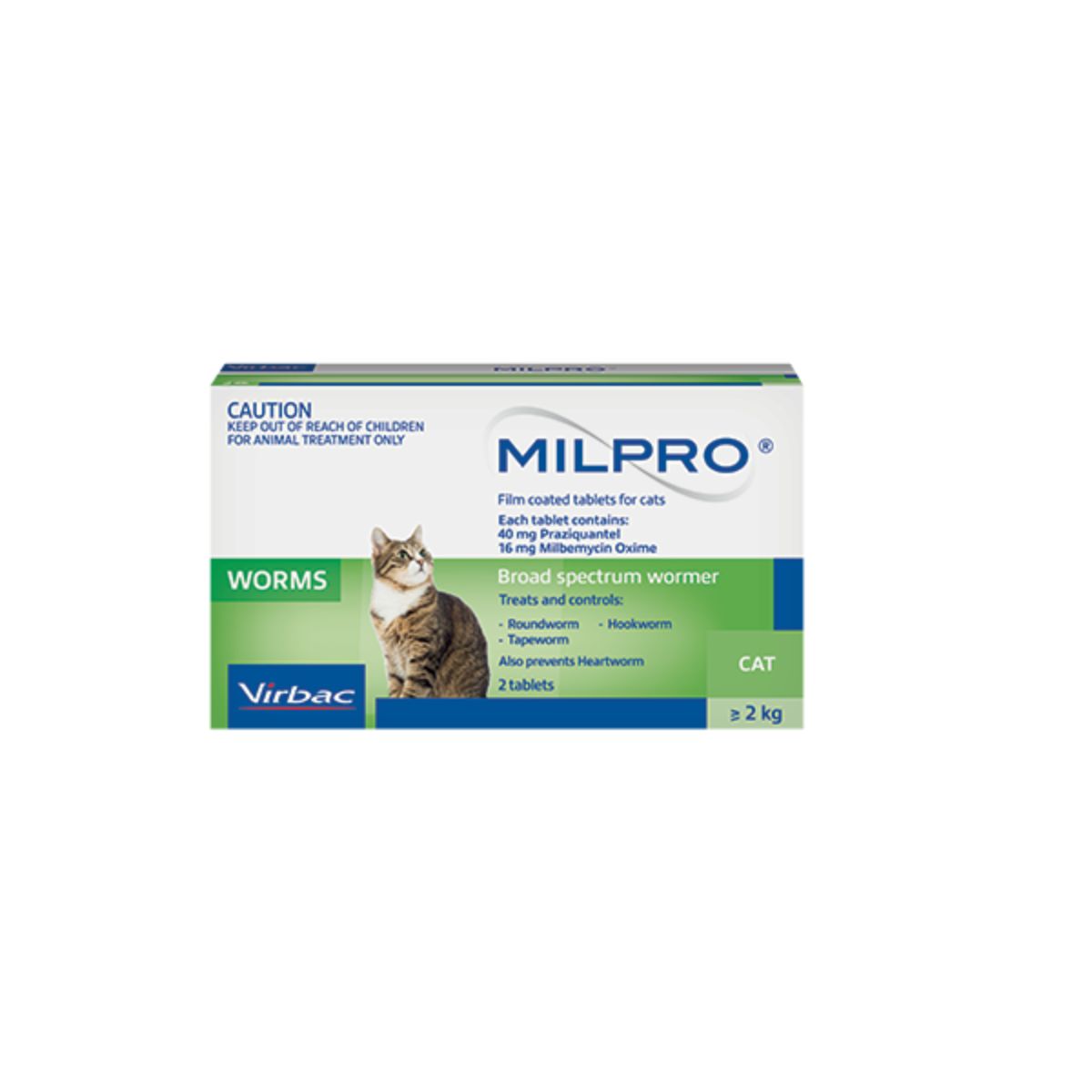 Milpro Allwormer Tablet for Cats 2pk