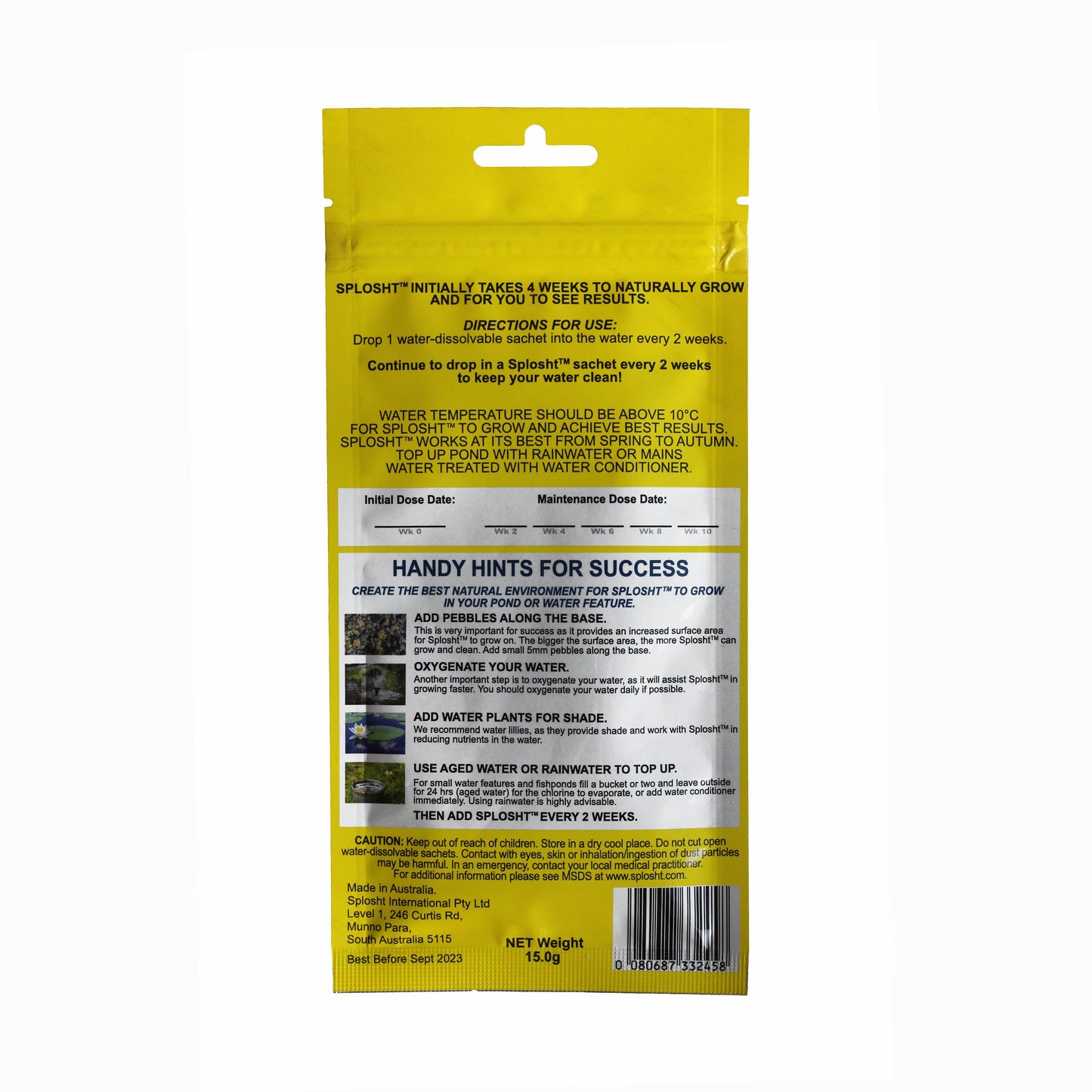 Splosht Water Cleaner Pack For Small Fishpond