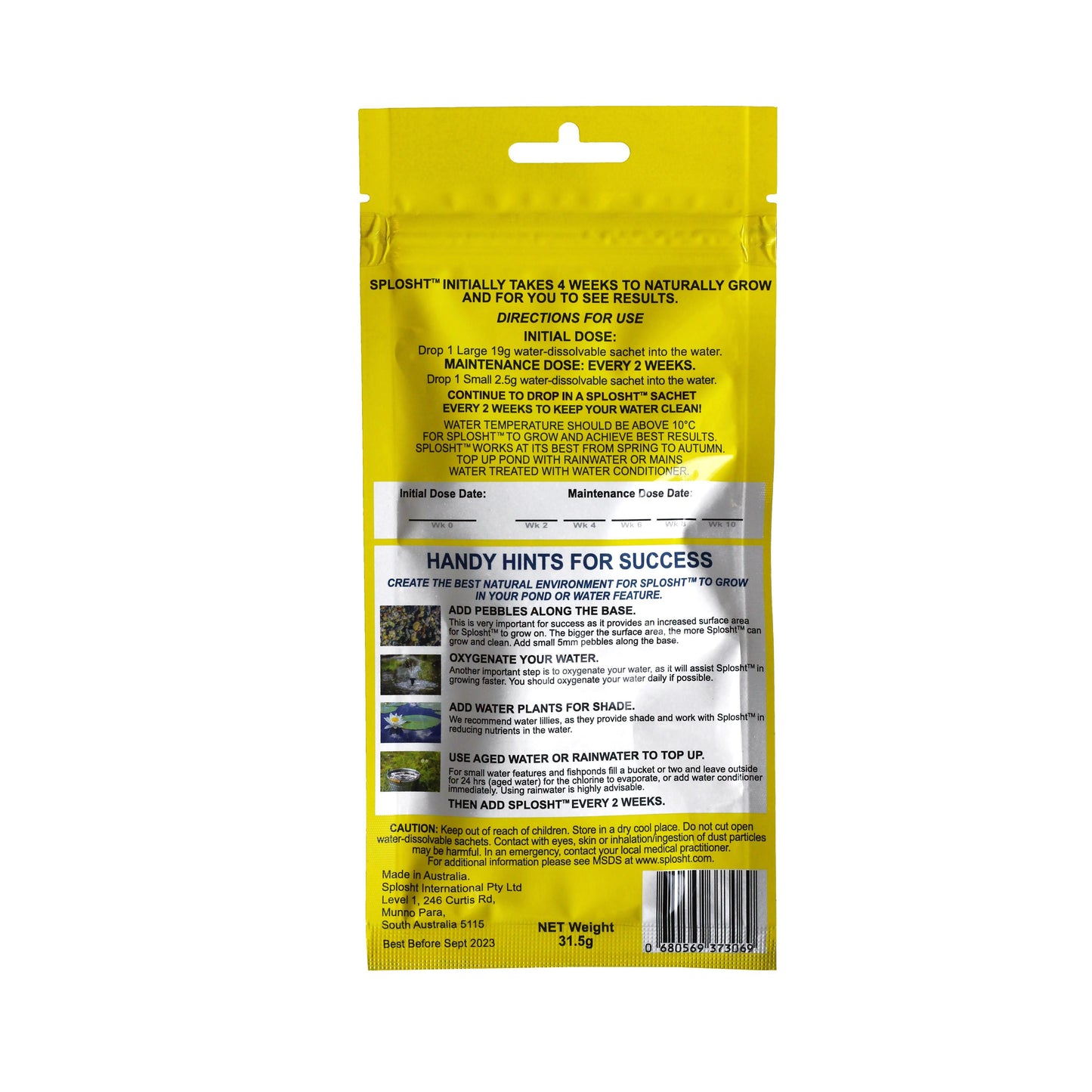 Splosht Water Cleaner Pack For Large Fishpond