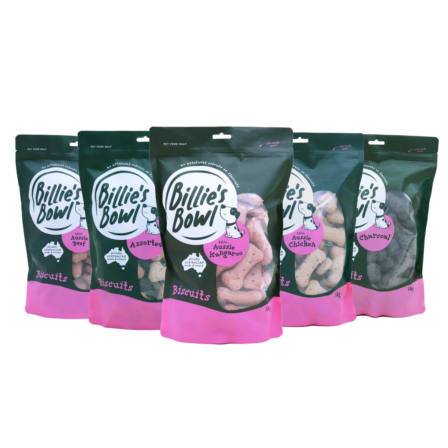 Billie's Bowl REAL Aussie Kangaroo Biscuit Dog Treats 1kg