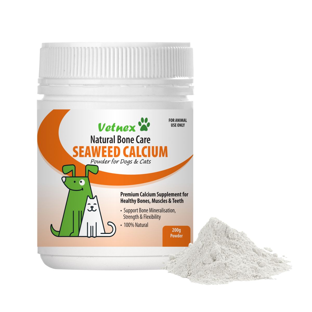 Vetnex Seaweed Calcium Powder for Dogs & Cats 200g
