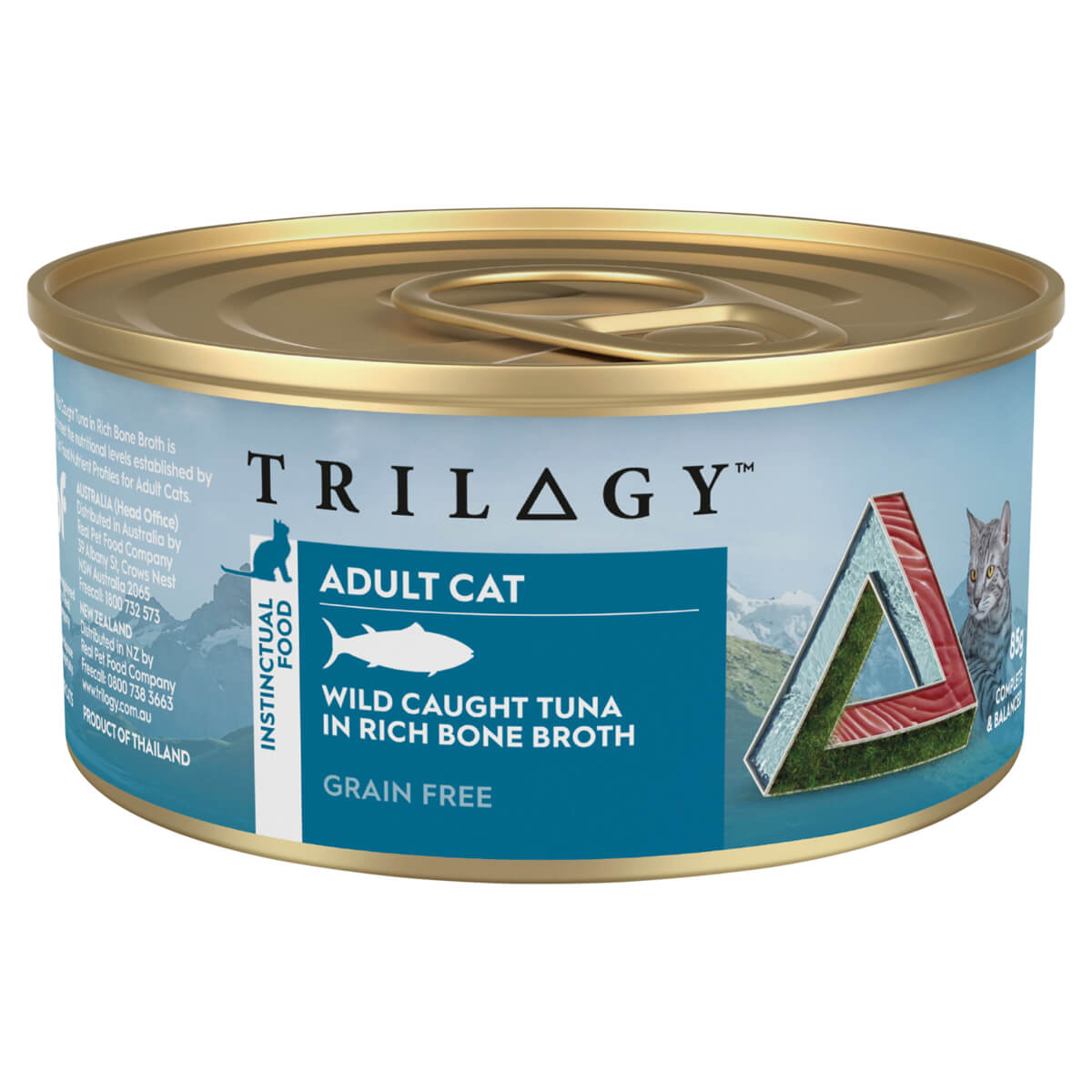 Trilogy Adult Wild Caught Tuna in Bone Broth Wet Cat Food 85g