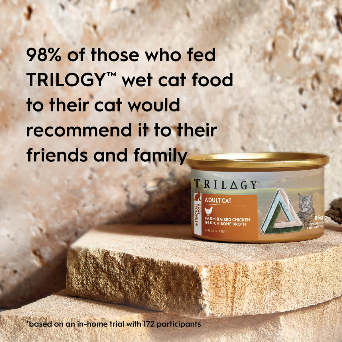 Trilogy Adult Wild Caught Tuna in Bone Broth Wet Cat Food 85g