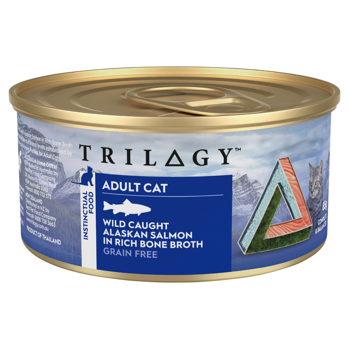Trilogy Adult Wild Alaskan Salmon in Bone Broth Wet Cat Food 85g