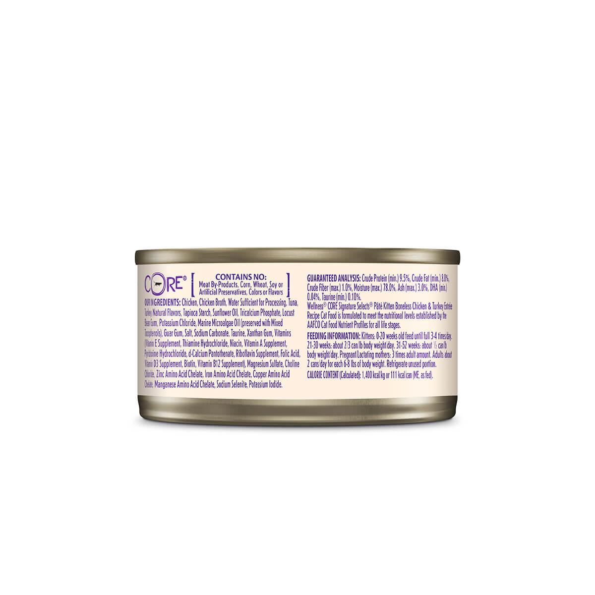Wellness Core Signature Selects Kitten Boneless Chicken and Turkey Entrée Pate Wet Cat Food