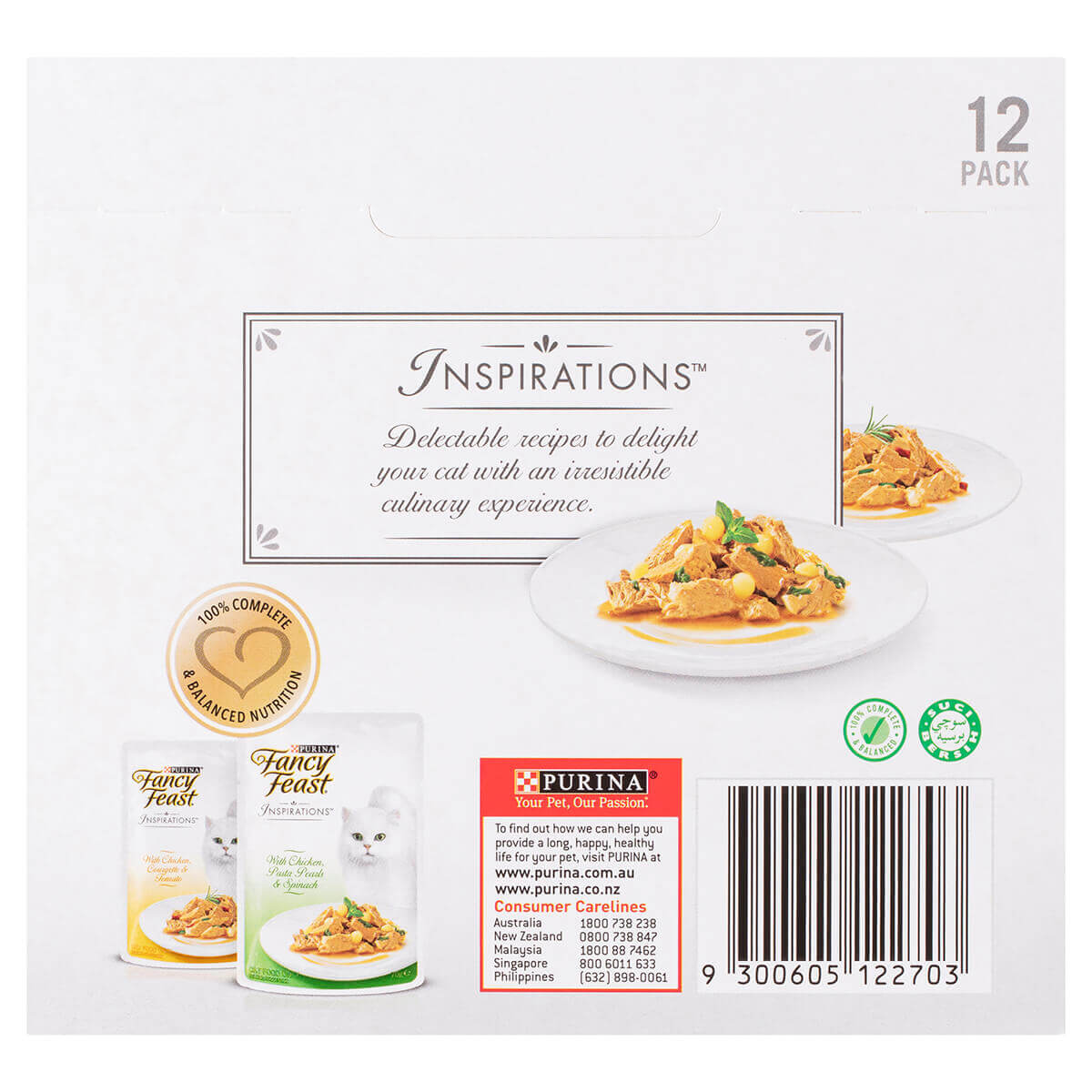 Fancy Feast Inspirations Chicken Wet Cat Food 12x70g