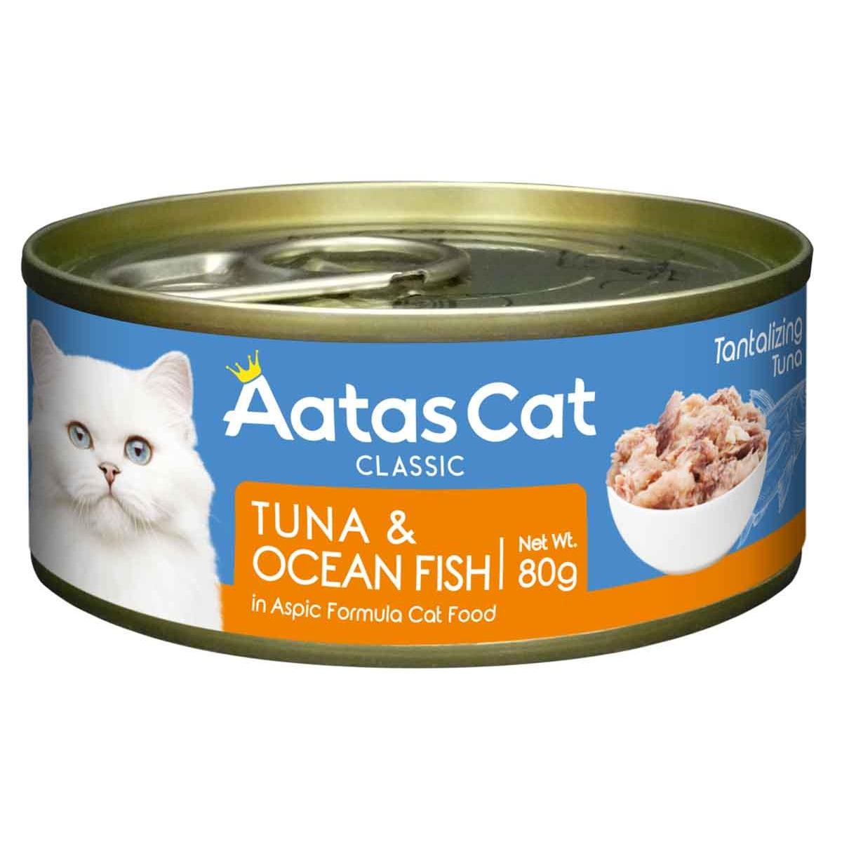 Aatas Tantalizing Tuna & Ocean Fish in Jelly Wet Cat Food 80g