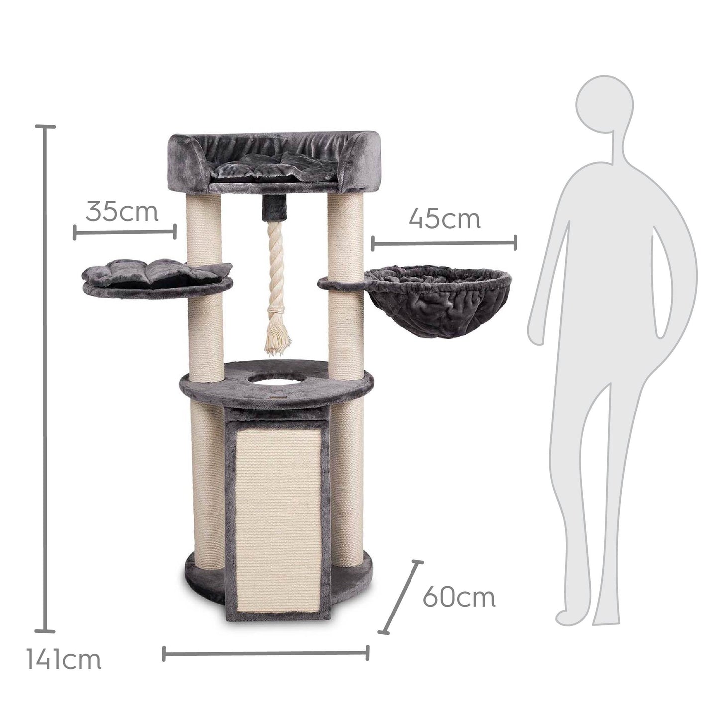 Kazoo Kitty Scratch & Sleep Cat Tower