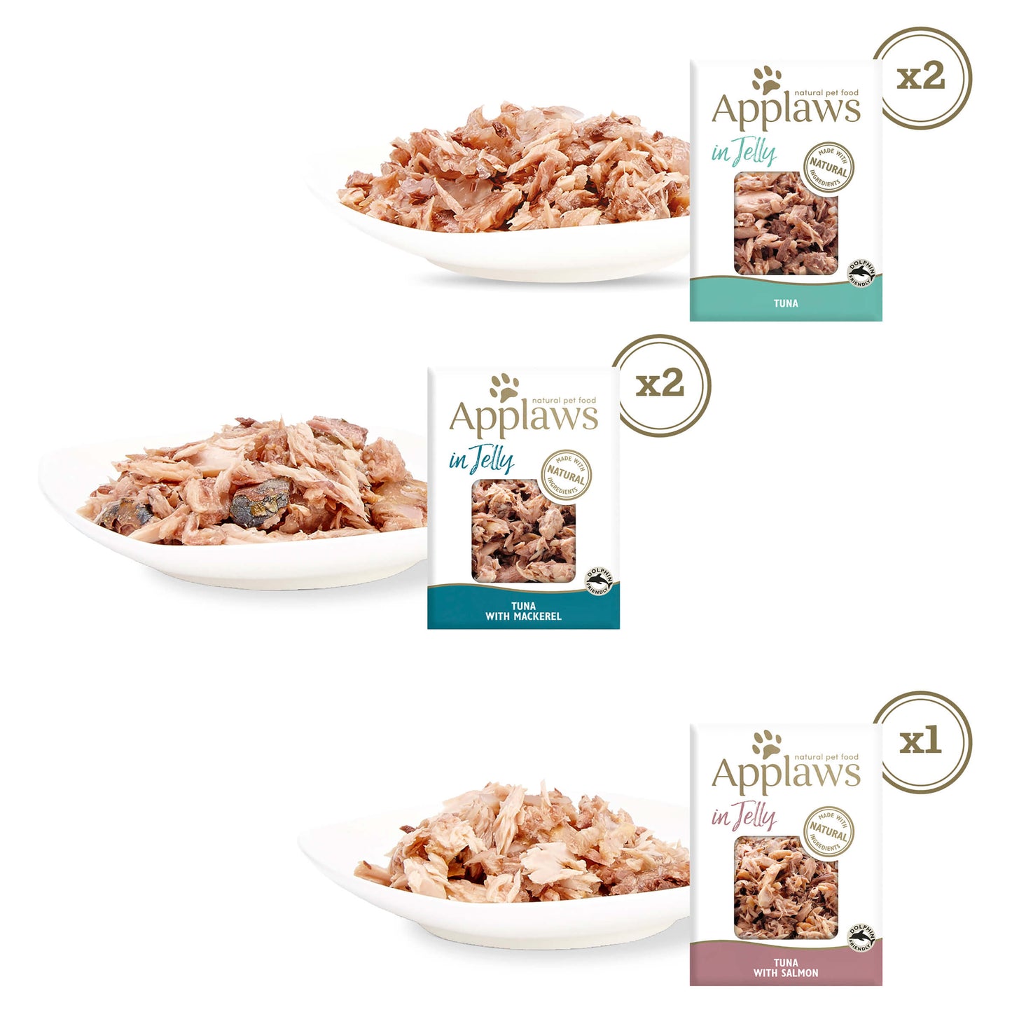 Applaws Natural Tuna in Jelly Wet Cat Food Pouches