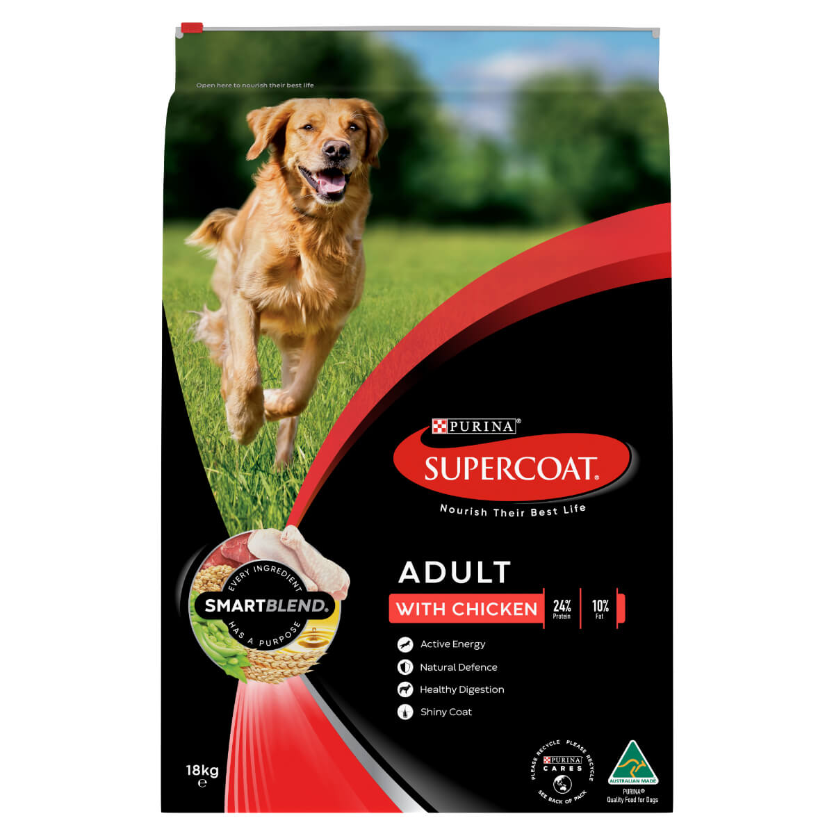 Supercoat Adult Chicken Dry Dog Food 18kg