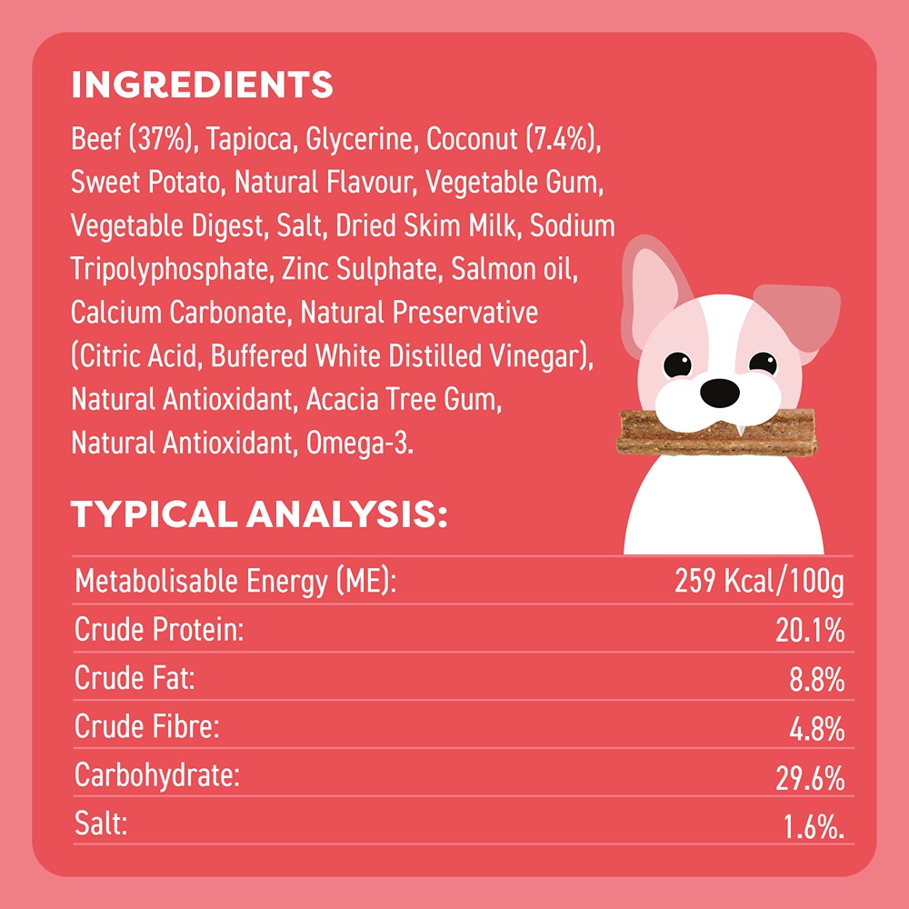 Bell & Bone Small Puppy Beef Dental Chews 7pk