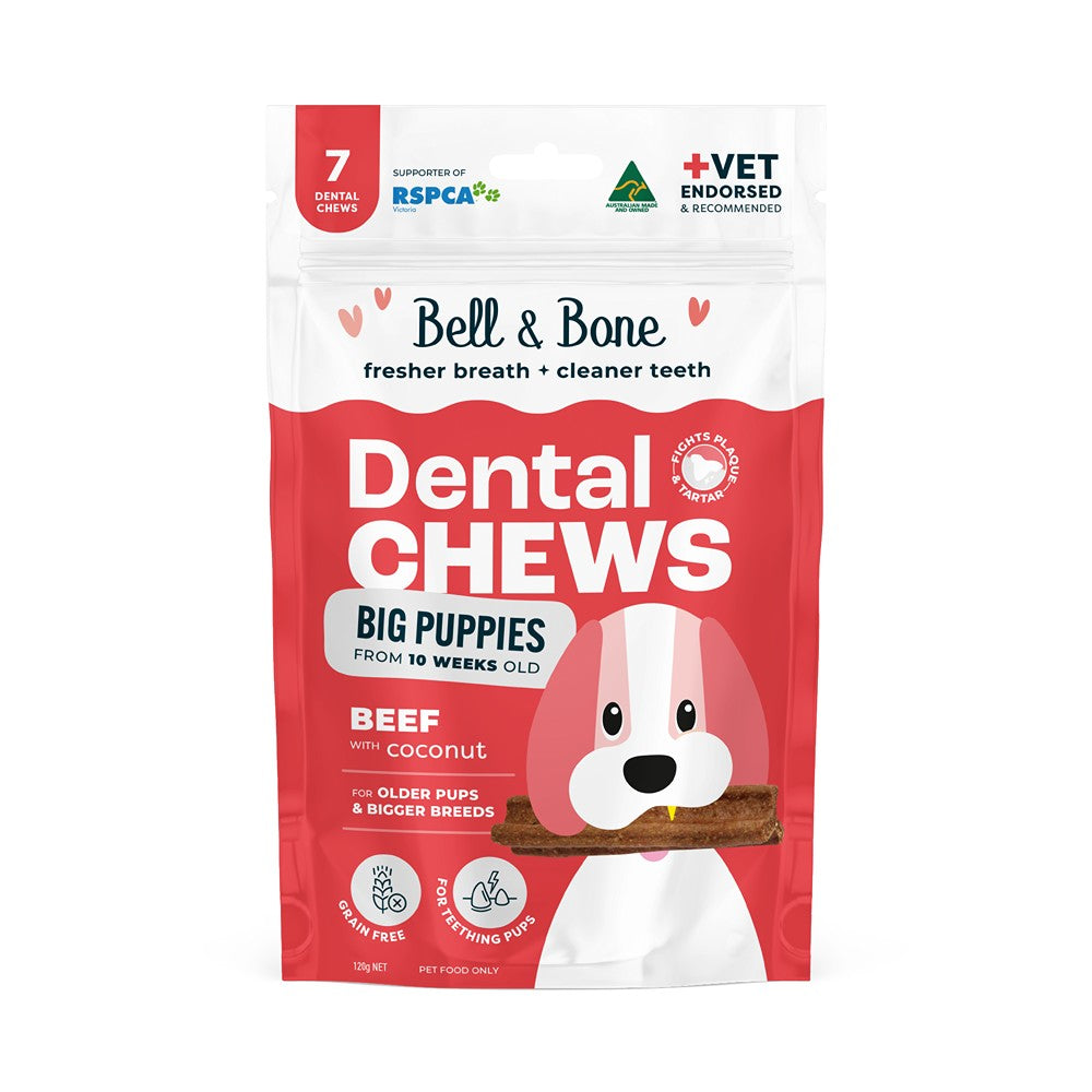Bell & Bone Big Puppy Beef Dental Chews 7pk