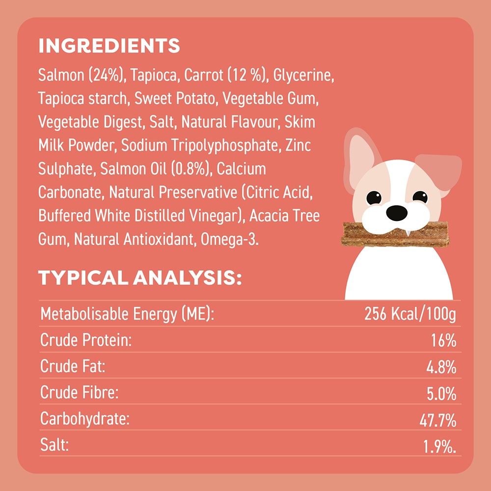 Bell & Bone Small Puppy Salmon Dental Chews 7pk