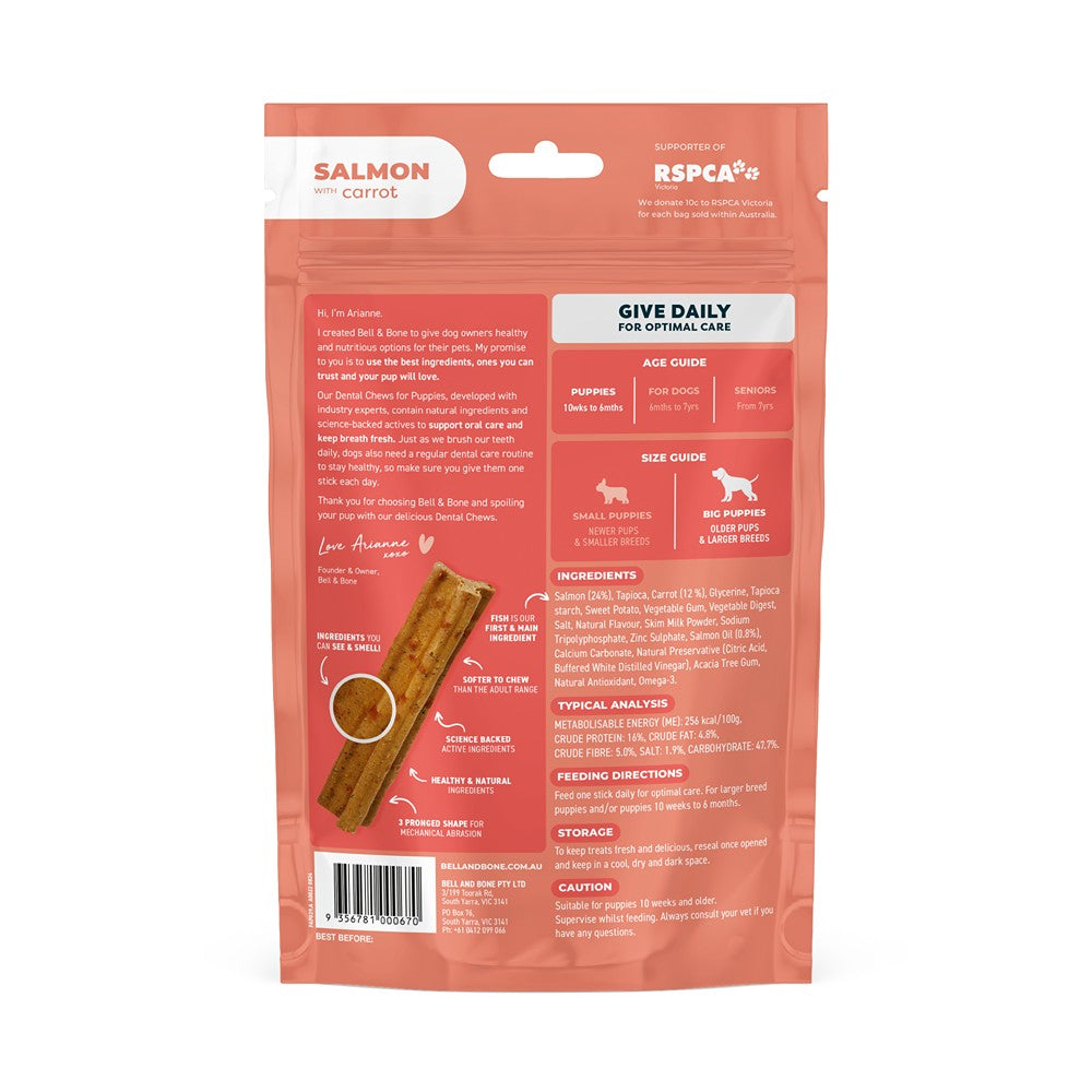 Bell & Bone Big Puppy Salmon Dental Chews 7pk