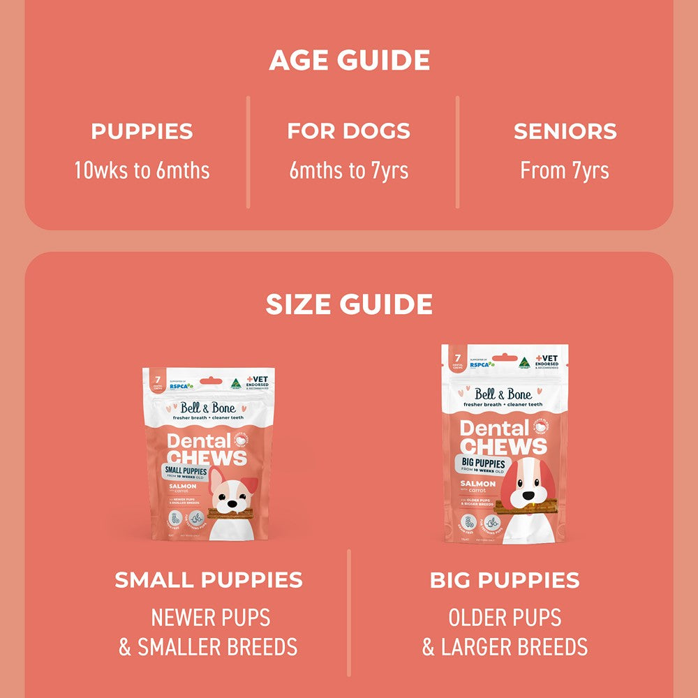 Bell & Bone Big Puppy Salmon Dental Chews 7pk