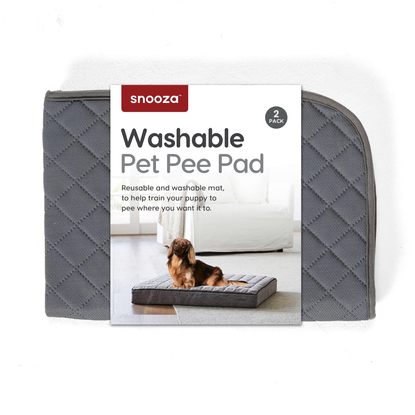 Snooza Washable Pee Pad Dark Grey 2pk