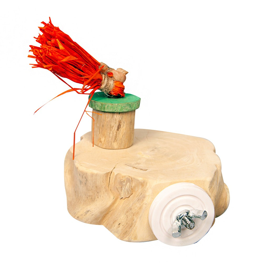 Avi One Bird Toy Platform with Raffia Tassel