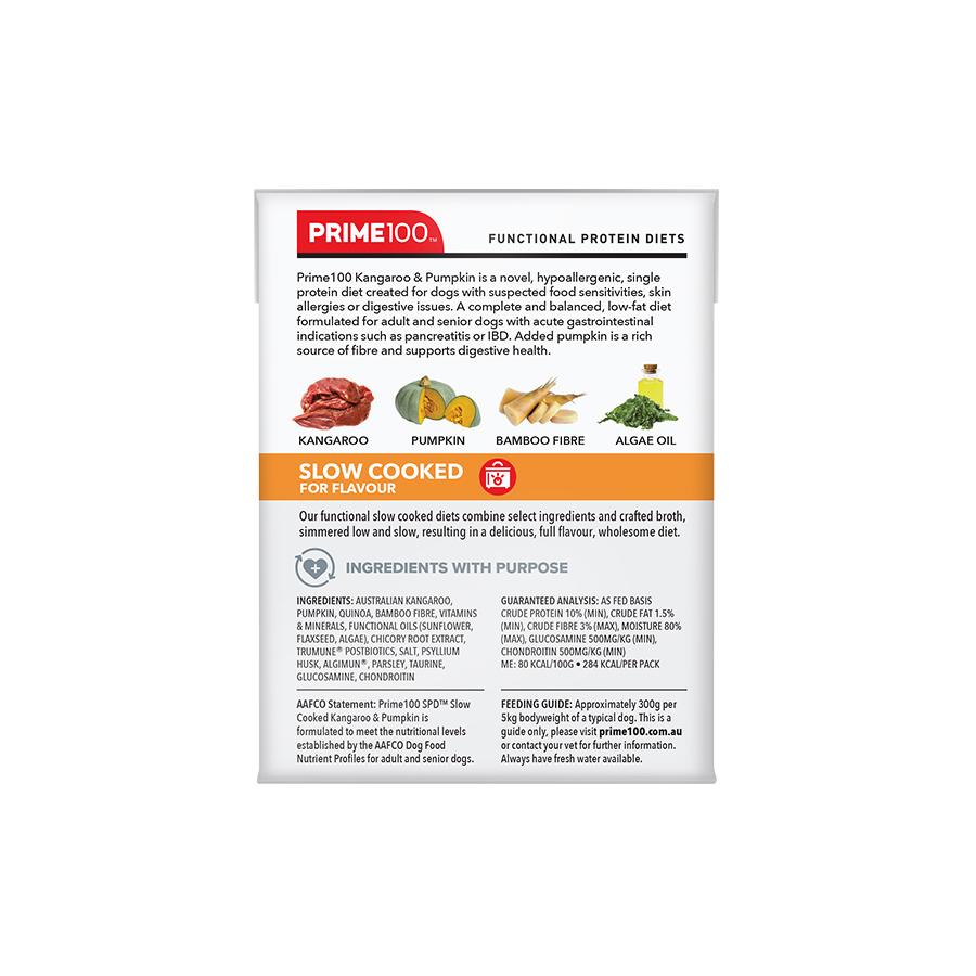 Prime100 SPD Slow Cooked Kangaroo & Pumpkin Wet Dog Food