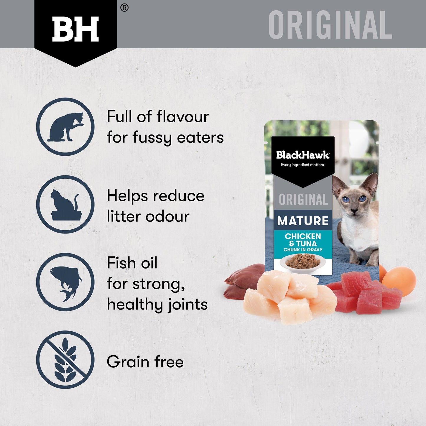 Black Hawk Original Chicken Tuna in Gravy Wet Cat Food