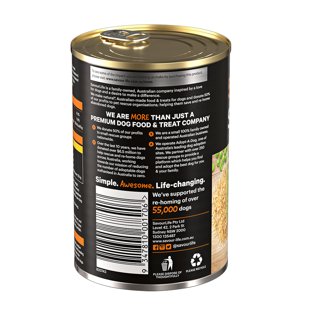 SavourLife Essentials Lamb with Vegetables & Rice Wet Dog Food 400g
