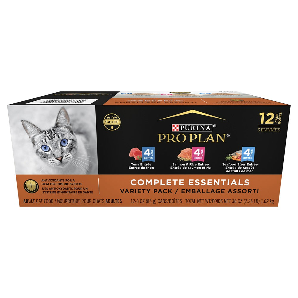 Pro Plan Complete Essentials Seafood Mix Wet Cat Food 12 x 85g