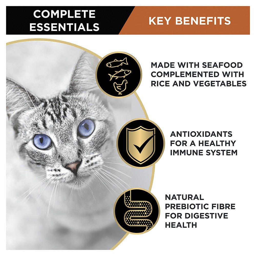 Pro Plan Complete Essentials Seafood Mix Wet Cat Food 12 x 85g
