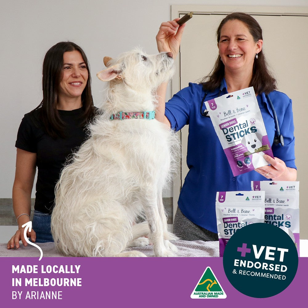 Bell & Bone Kangaroo Senior Dental Sticks Dog Treats