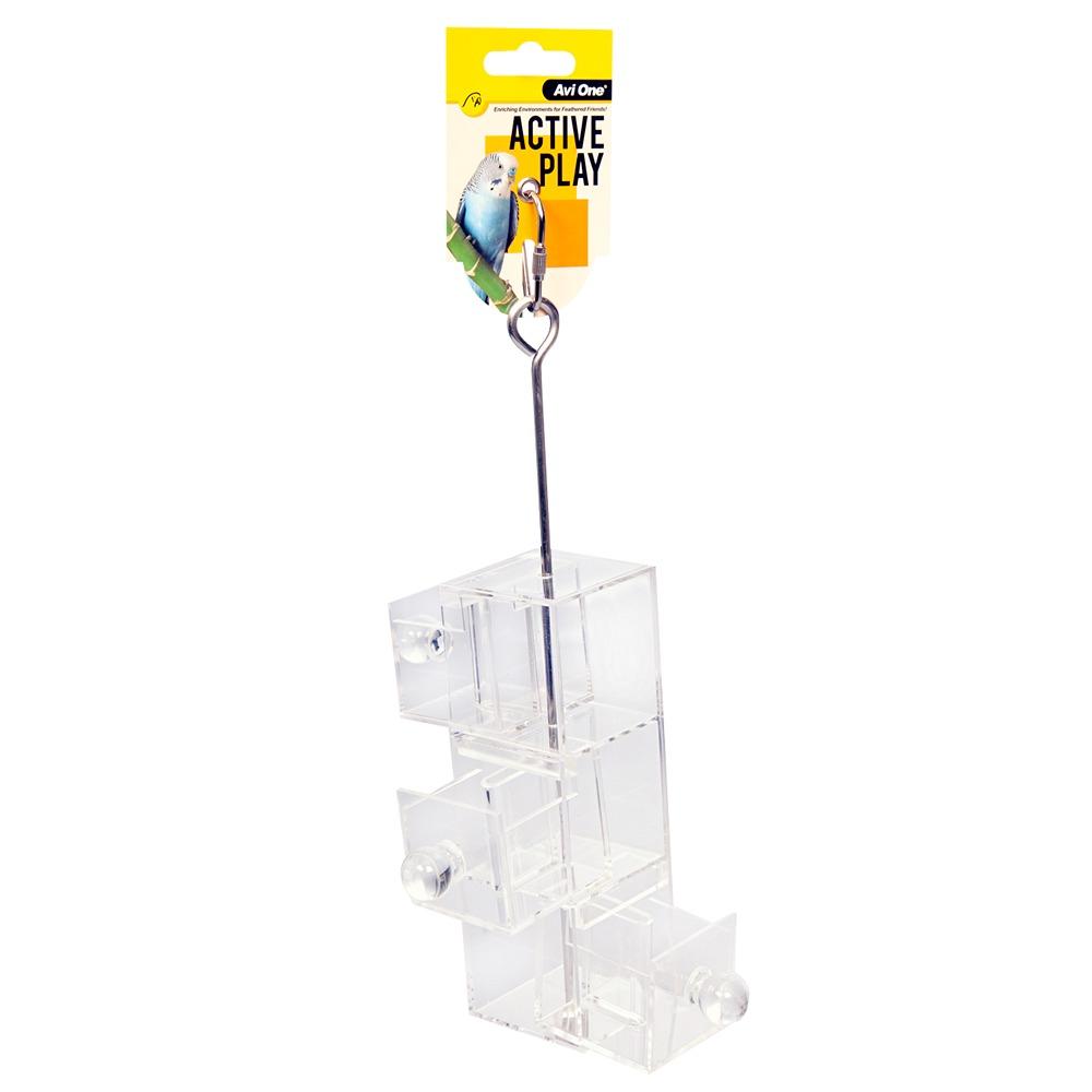 Avi One Acrylic 3 Pull Out Drawers Bird Toy 29cm