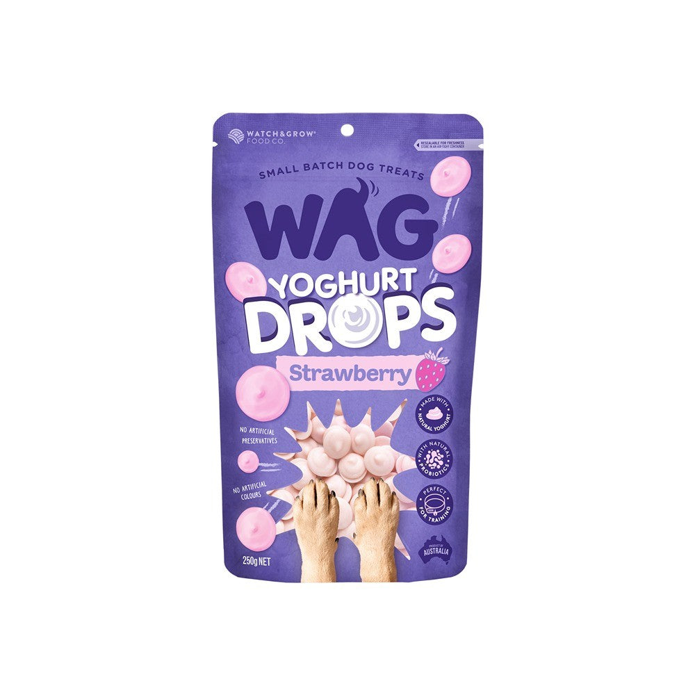 WAG Strawberry Yoghurt Drops Dog Treats