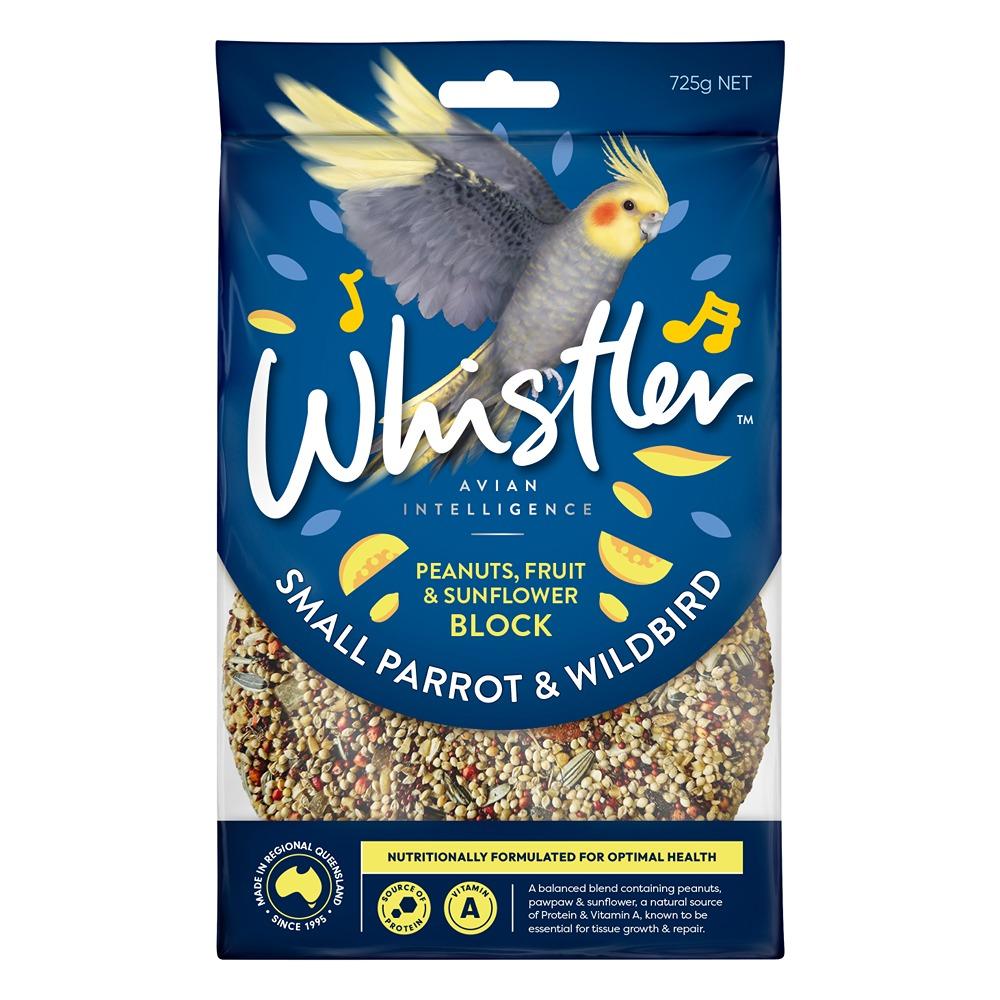 Whistler Small Wildbird & Parrot Peanuts, Fruit & Sunflower Block 725g