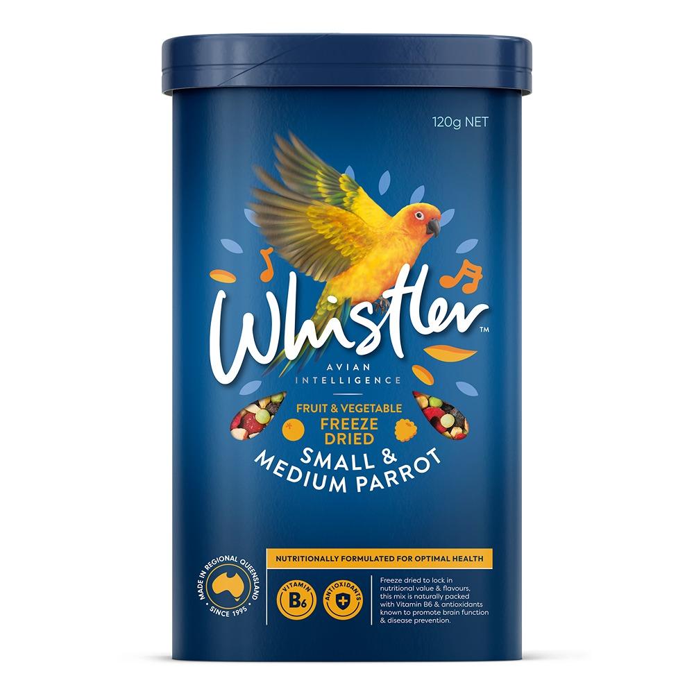 Whistler Small & Medium Parrot Freeze Dried Mixed Fruit & Vegetable Medley 120g