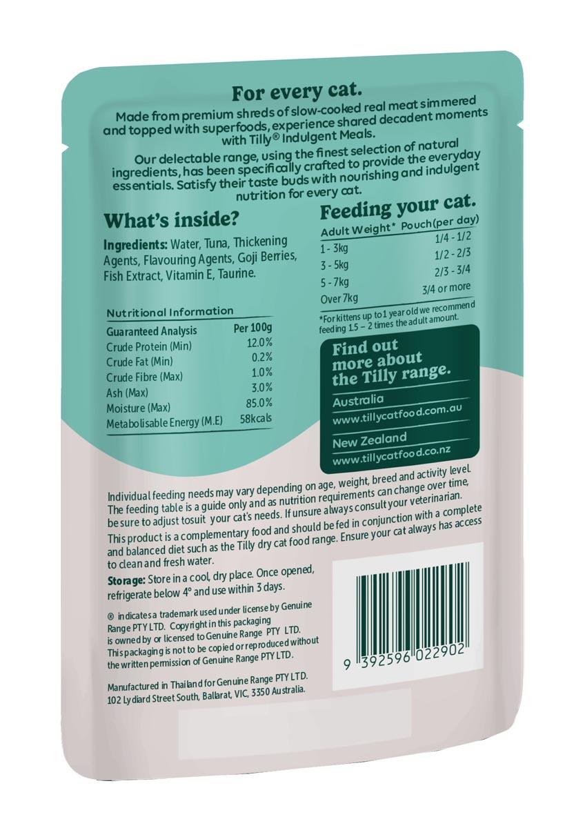 Tilly Indulgent Meals Tuna & Goji Berries in Gravy Wet Cat Food 80g