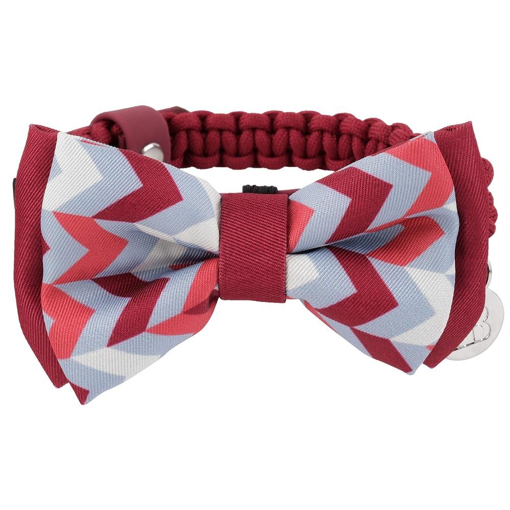 Buddy & Belle Double Layer Bow Tie Herringbone Blue
