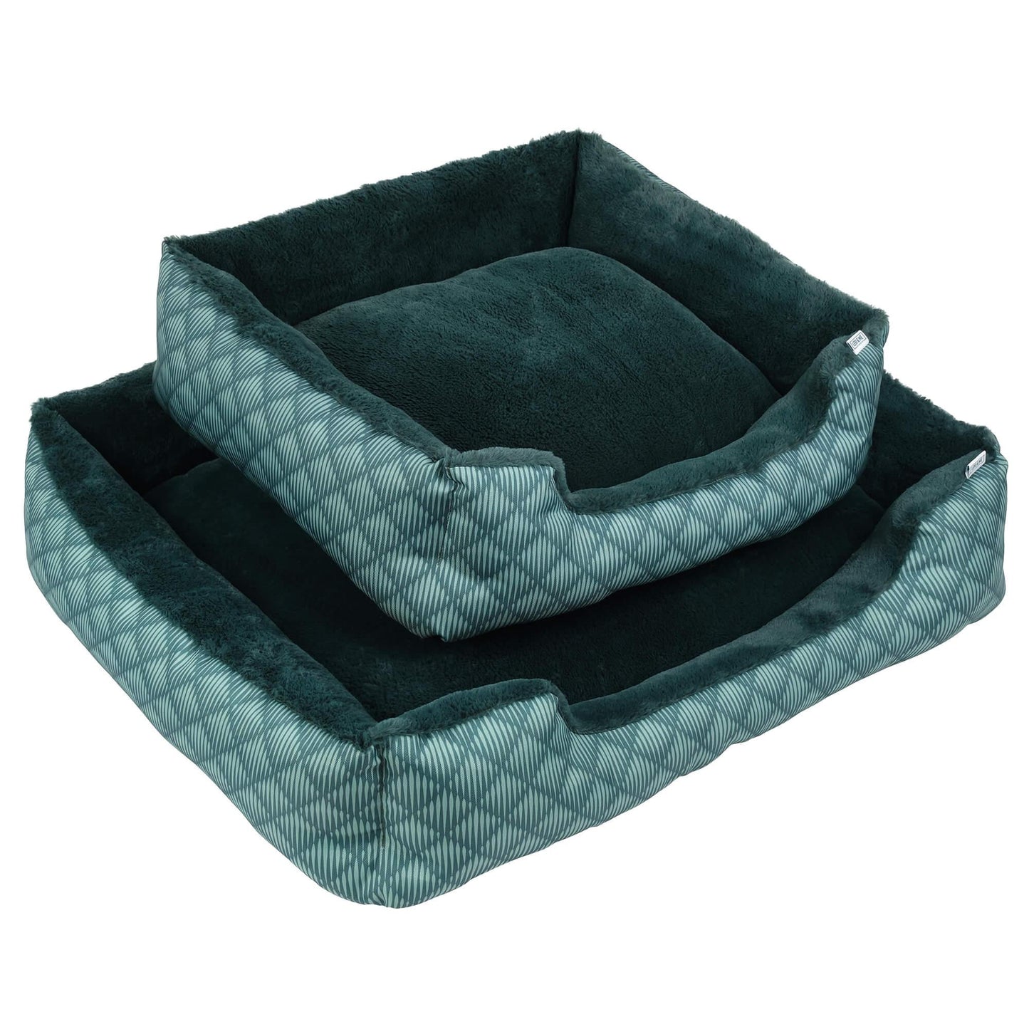 Lexi & Me Bolster Dog Bed Green Quilt Large/X-Large