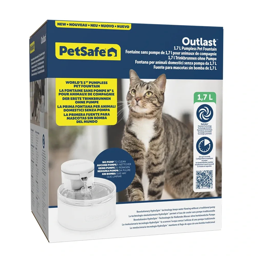 Petsafe Outlast 1.7 Litre Pumpless Pet Water Fountain