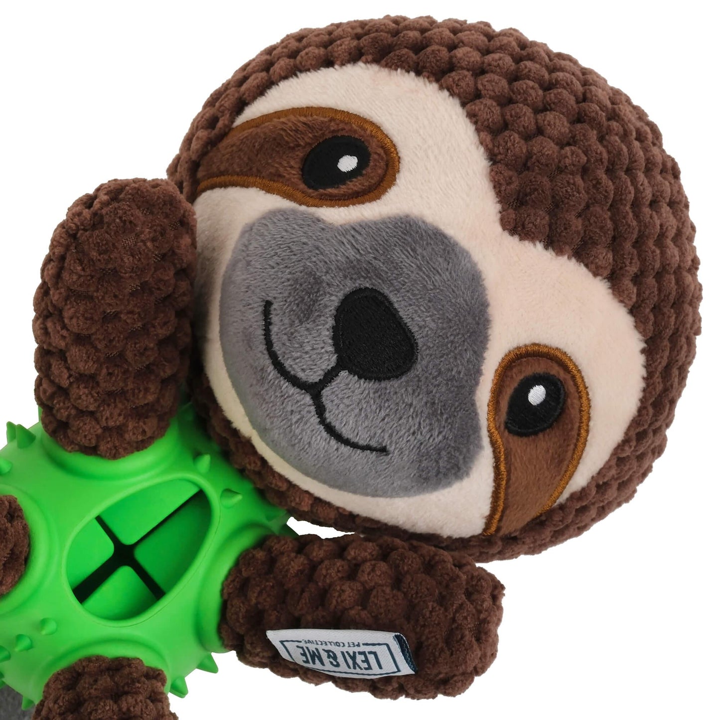 Lexi & Me Sloth Plush & Rubber Dog Toy
