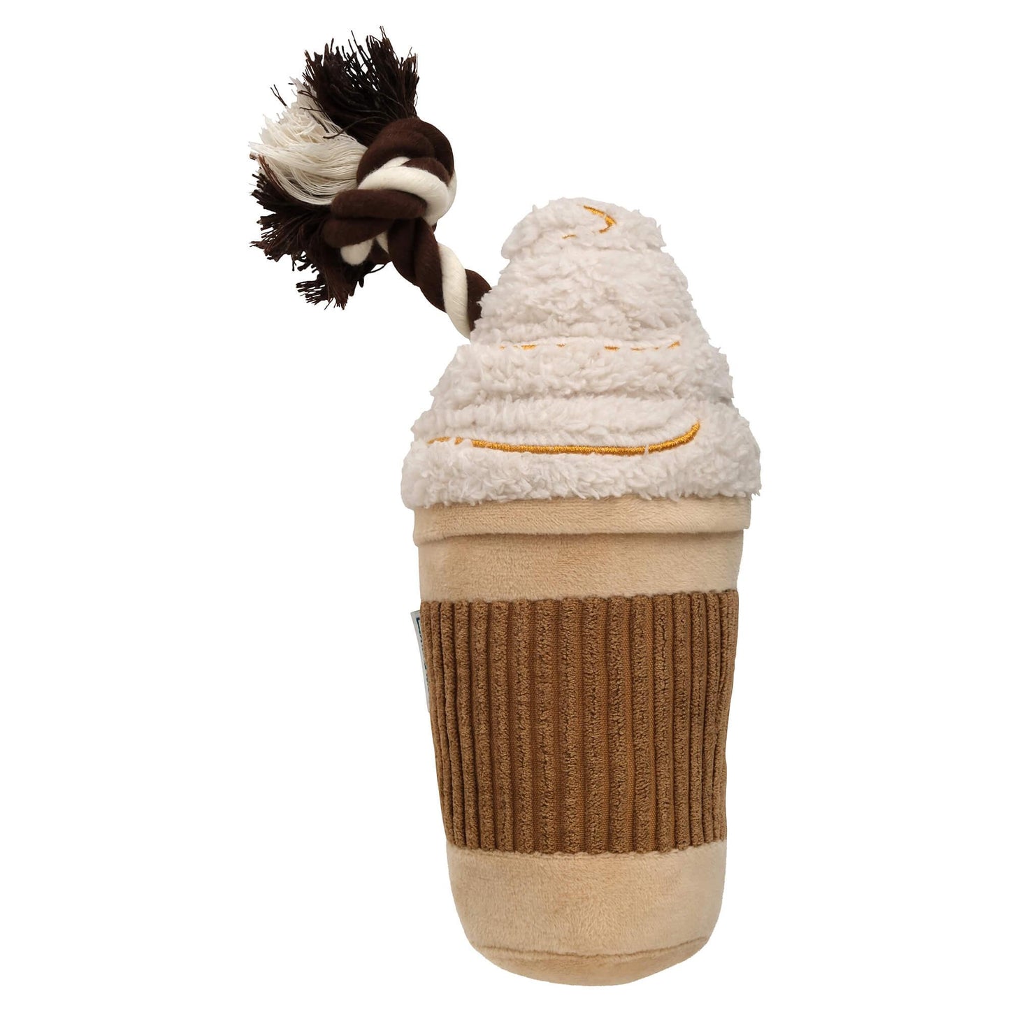 Lexi & Me Coffee Cup Plush & Rope Dog Toy