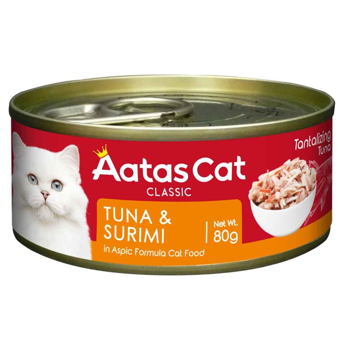 Aatas Tantalizing Tuna & Surimi in Jelly Wet Cat Food 80g